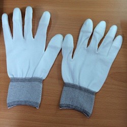 Găng tay phủ PU ngón trắng