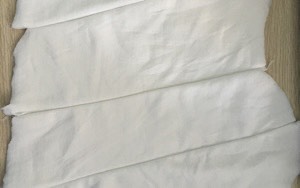Giẻ lau trắng may nối 3-5 lớp thành phẩm