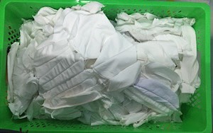 Giẻ lau sau khi may thành phẩm